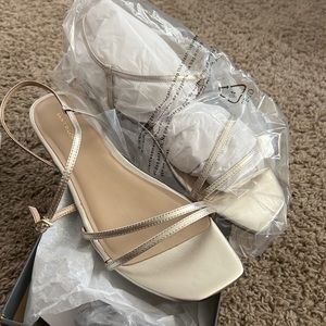 Ann Taylor Gold Missy Sandal